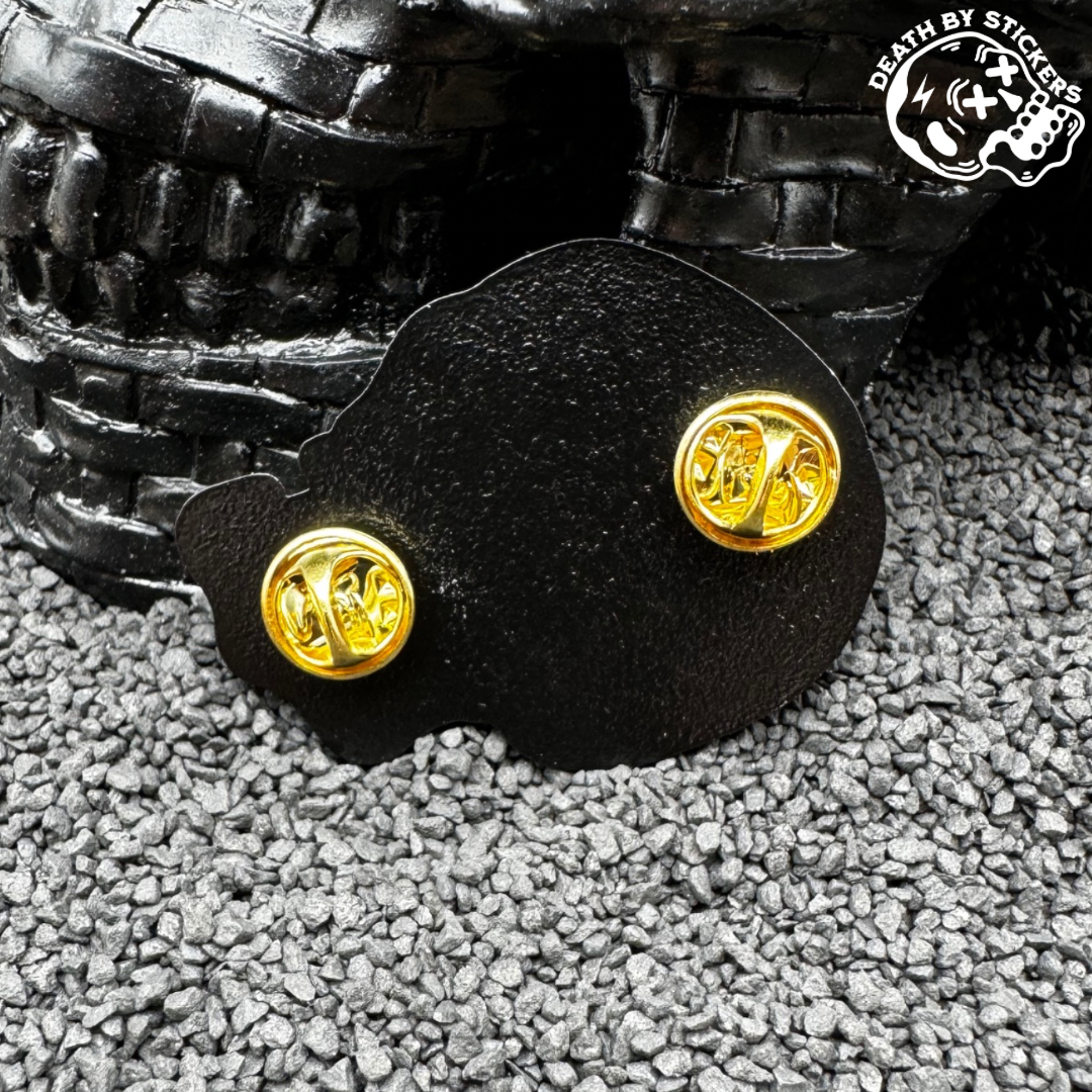 Death By Stickers Skully Enamel Pin