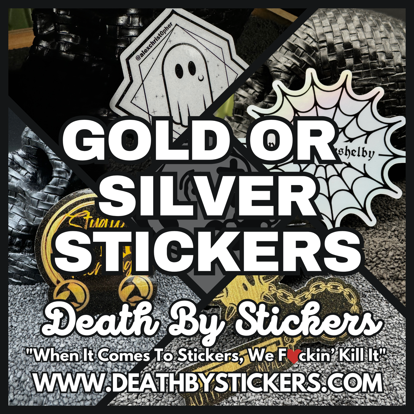 Custom Gold or Silver Stickers from Your Design