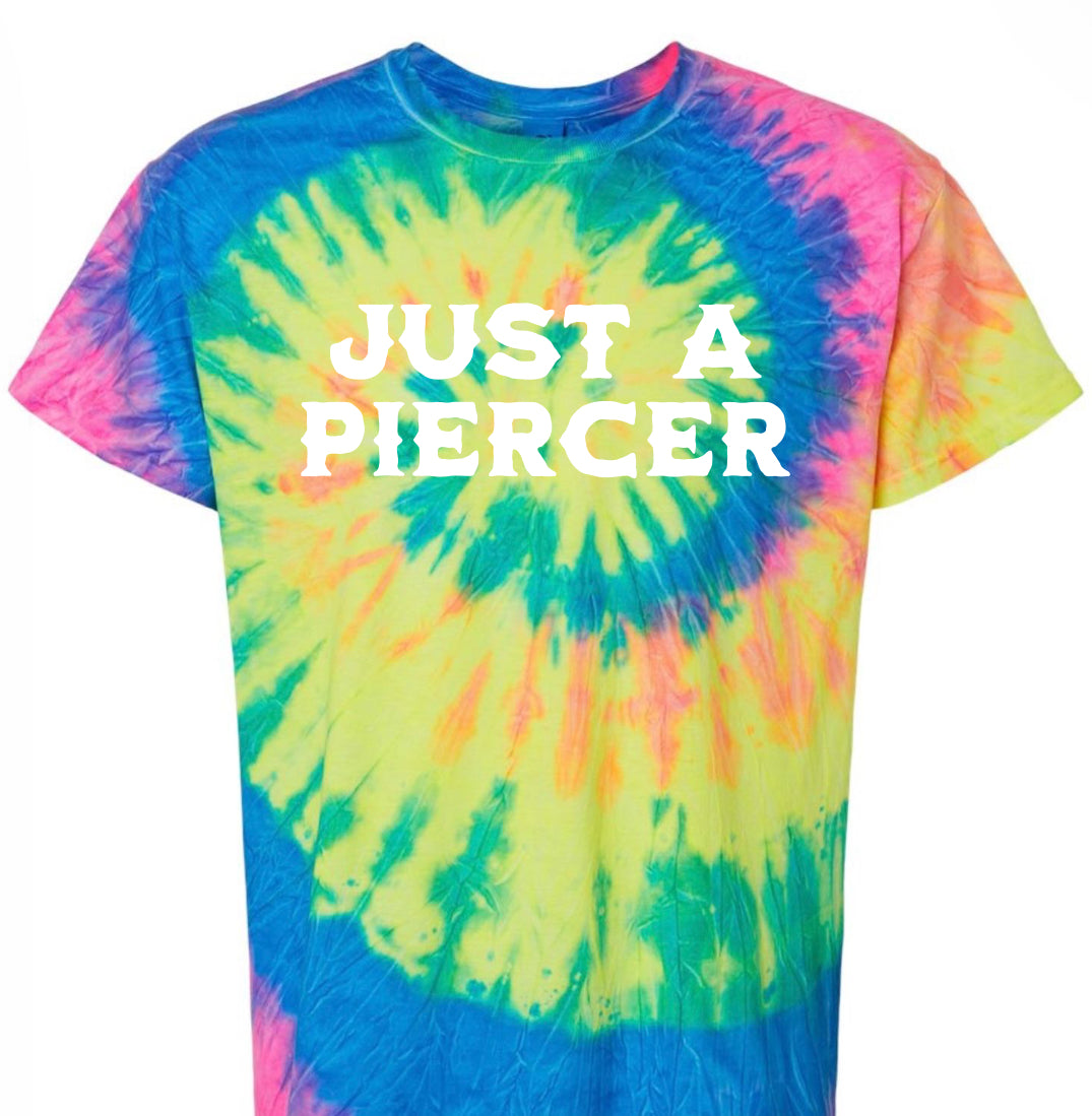 Limited Edition, Tie-Dyed “Just a Piercer” Short Sleeve Shirt.