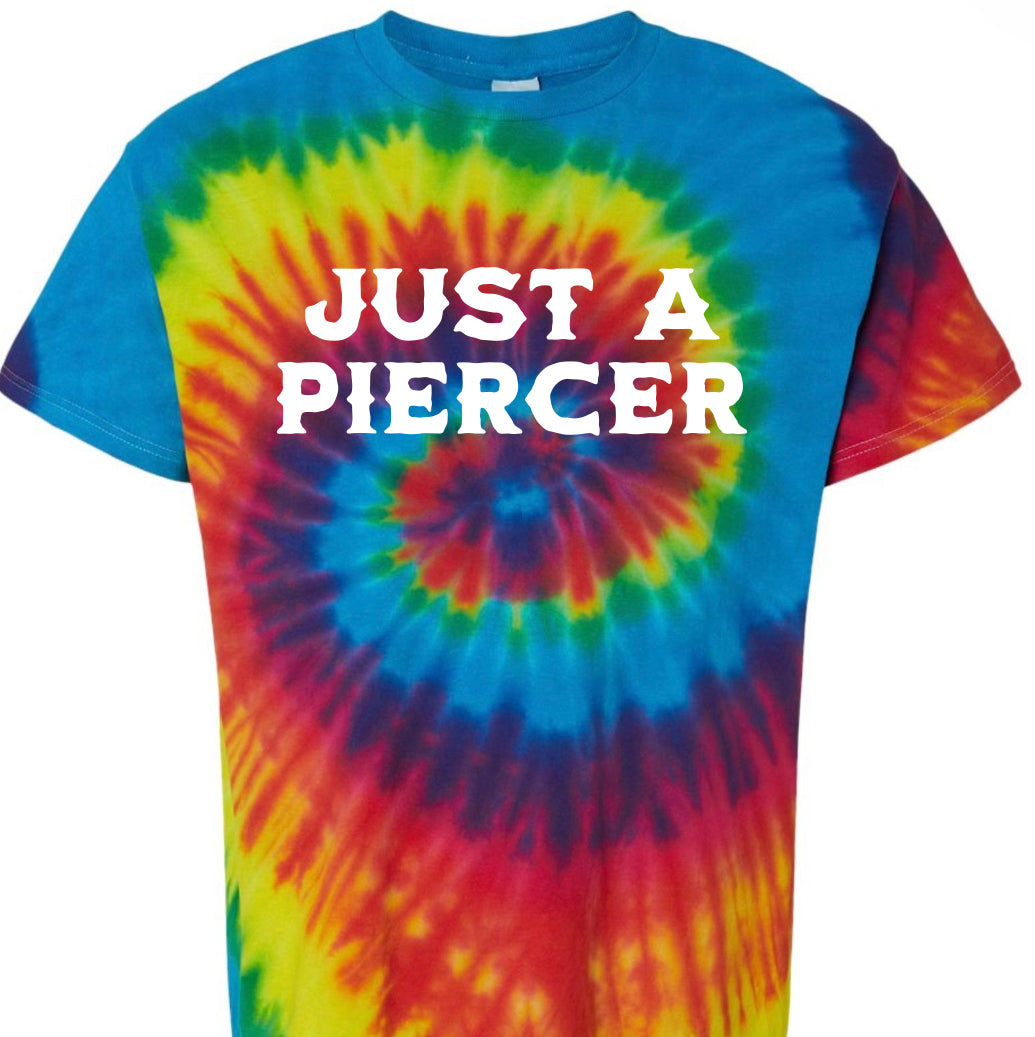 Limited Edition, Tie-Dyed “Just a Piercer” Short Sleeve Shirt.
