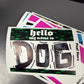 Black Eggshell Hello Labels (50 Pack)
