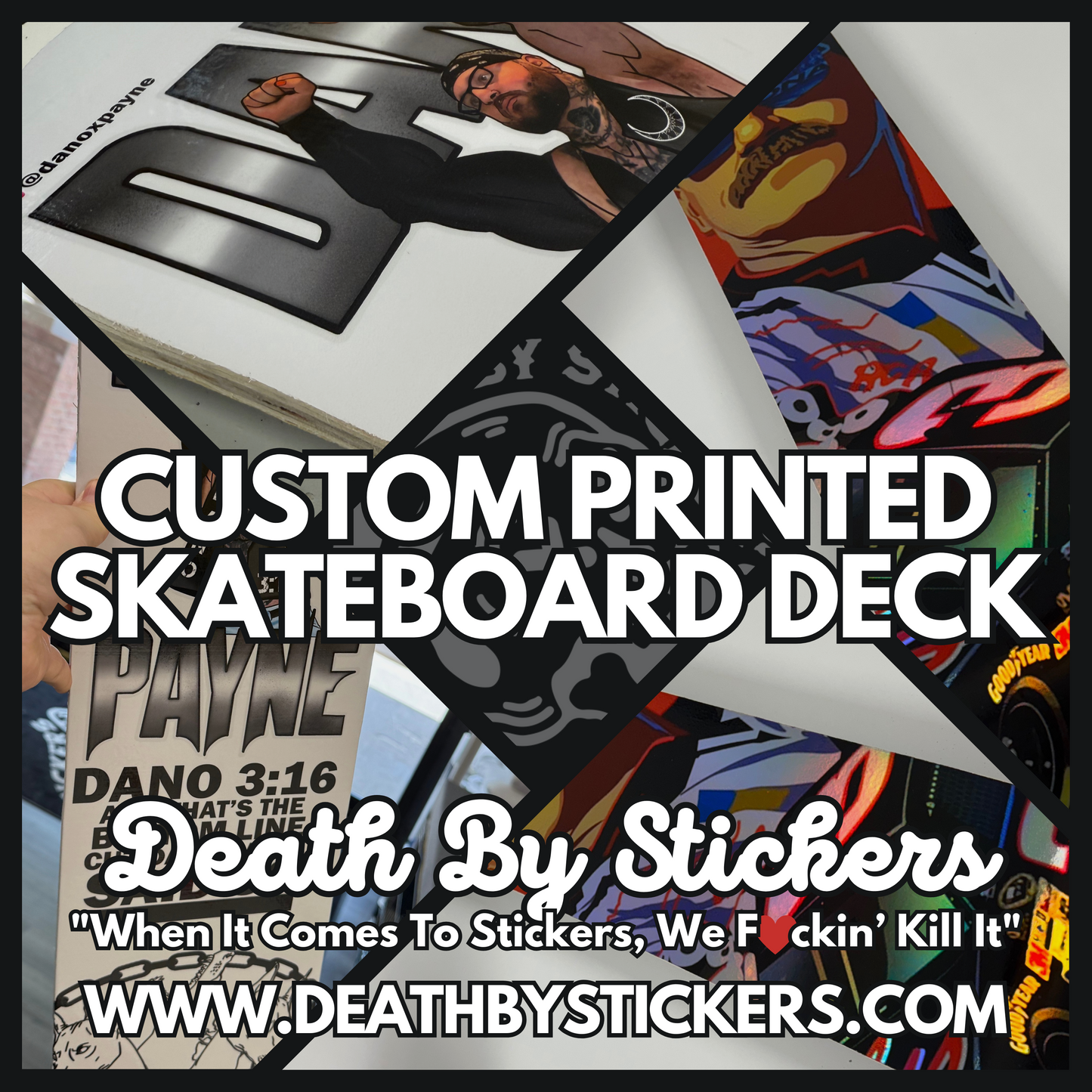 Custom Printed Skateboard Deck From Your Design