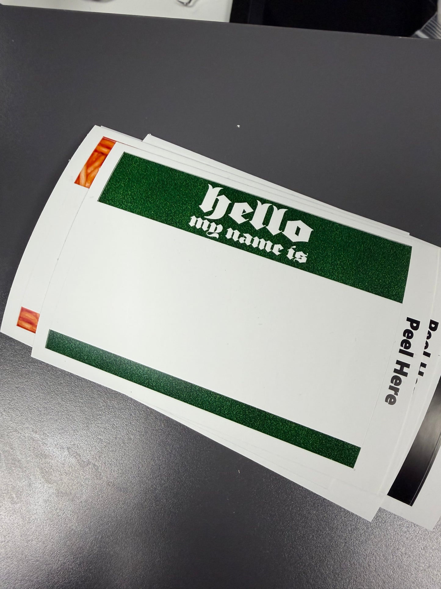 Black Eggshell Hello Labels (50 Pack)