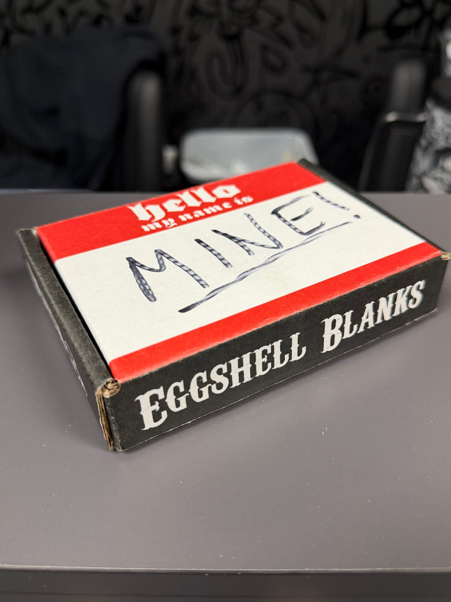 Black Eggshell Hello Labels (50 Pack)