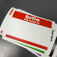 Black Eggshell Hello Labels (50 Pack)