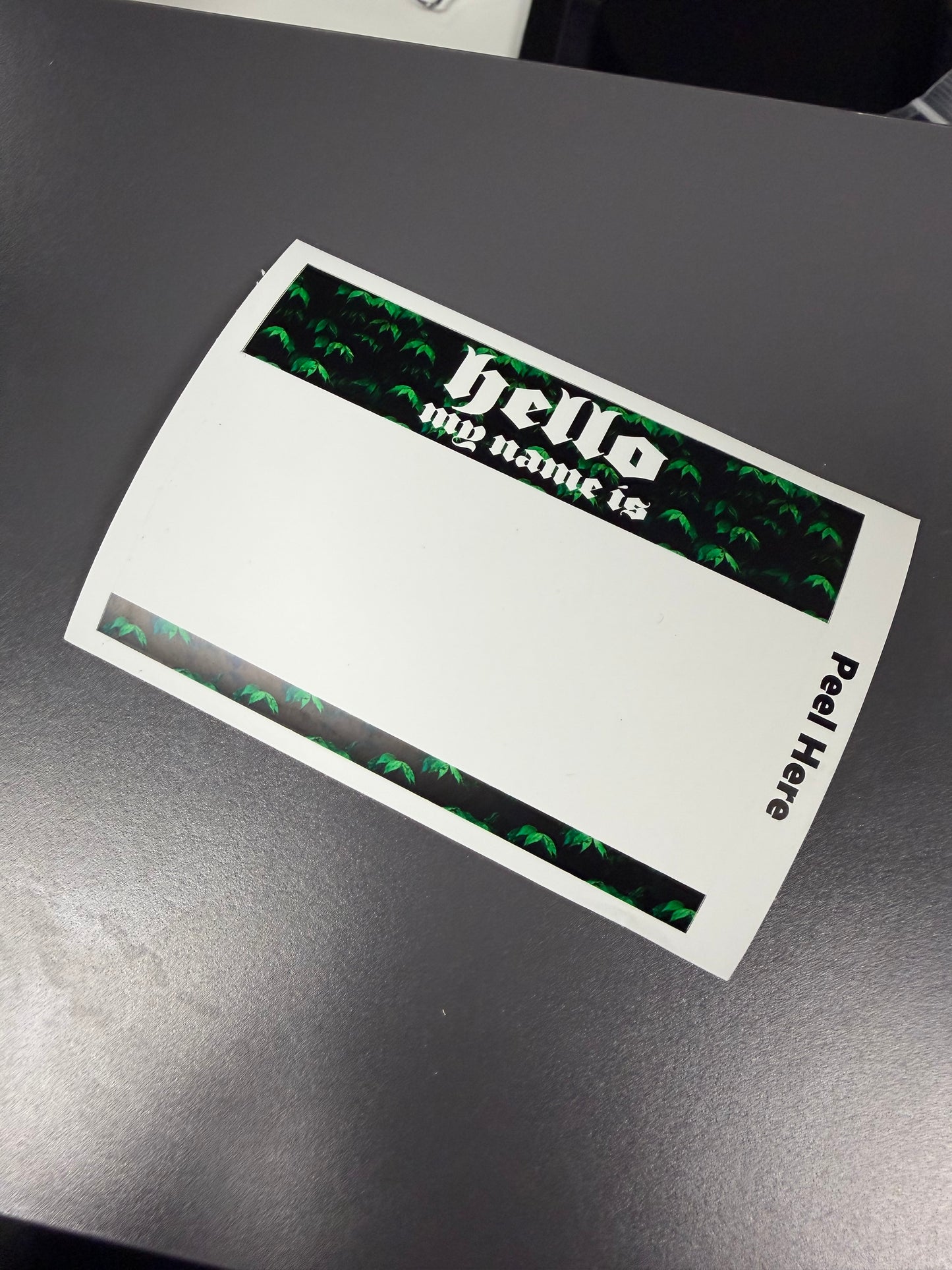 Black Eggshell Hello Labels (50 Pack)