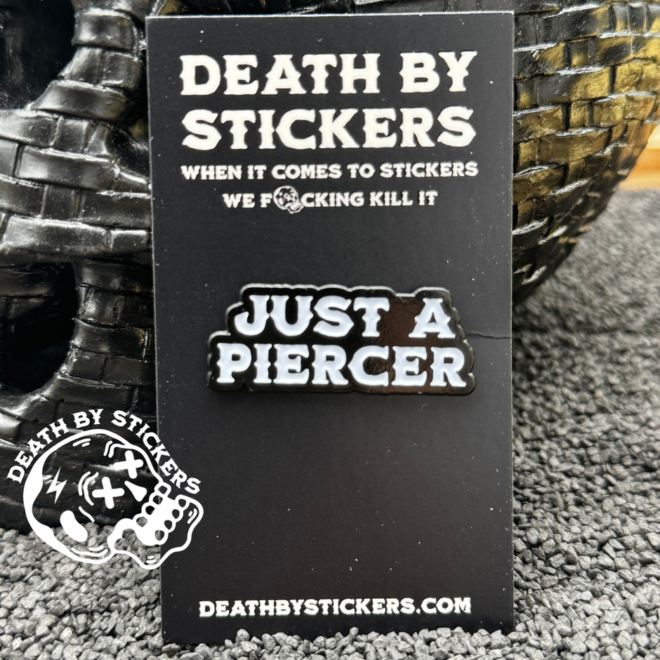 Death Sign Sticker Death By Stickers - Custom Printed White Vinyl & Holographic Stickers