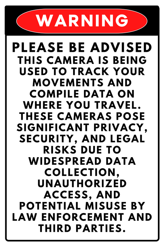 PRIVACY WARNING STICKERS (4x6, PACK OF 10)