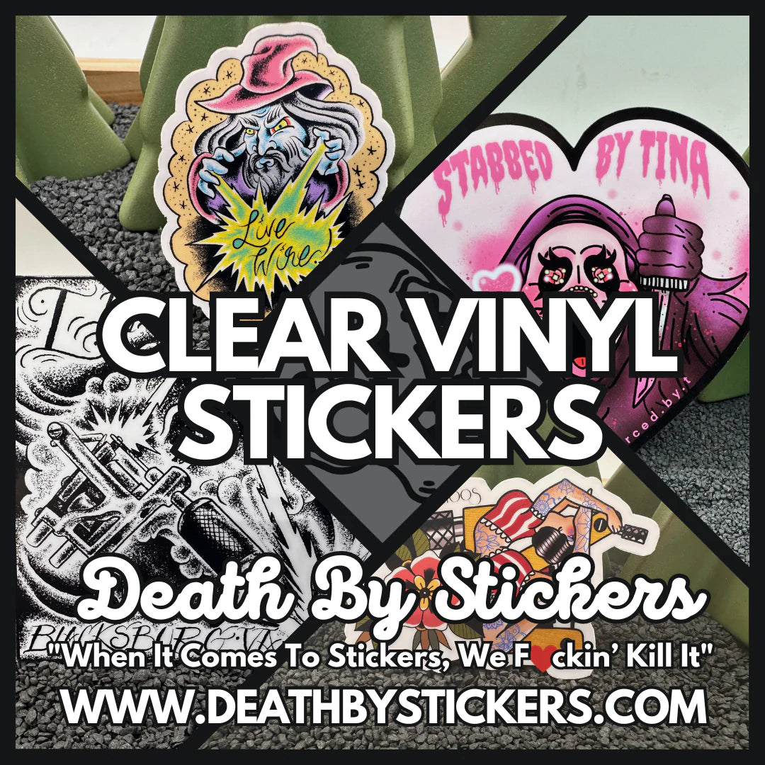 Clear (See Through) Vinyl Stickers From Your Design