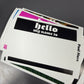 Black Eggshell Hello Labels (50 Pack)