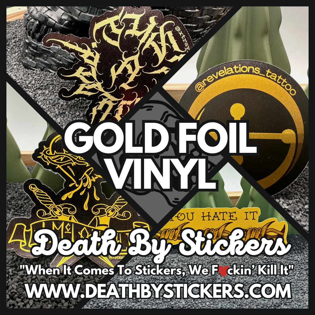 Gold Foil Custom Stickers from Your Design