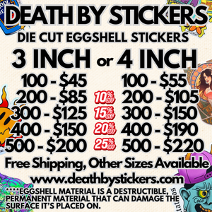 Die Cut Eggshell Stickers