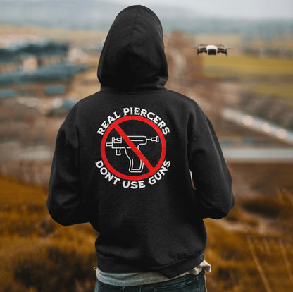 "Real Piercers Don't Use Guns" Shirt or Hoodie