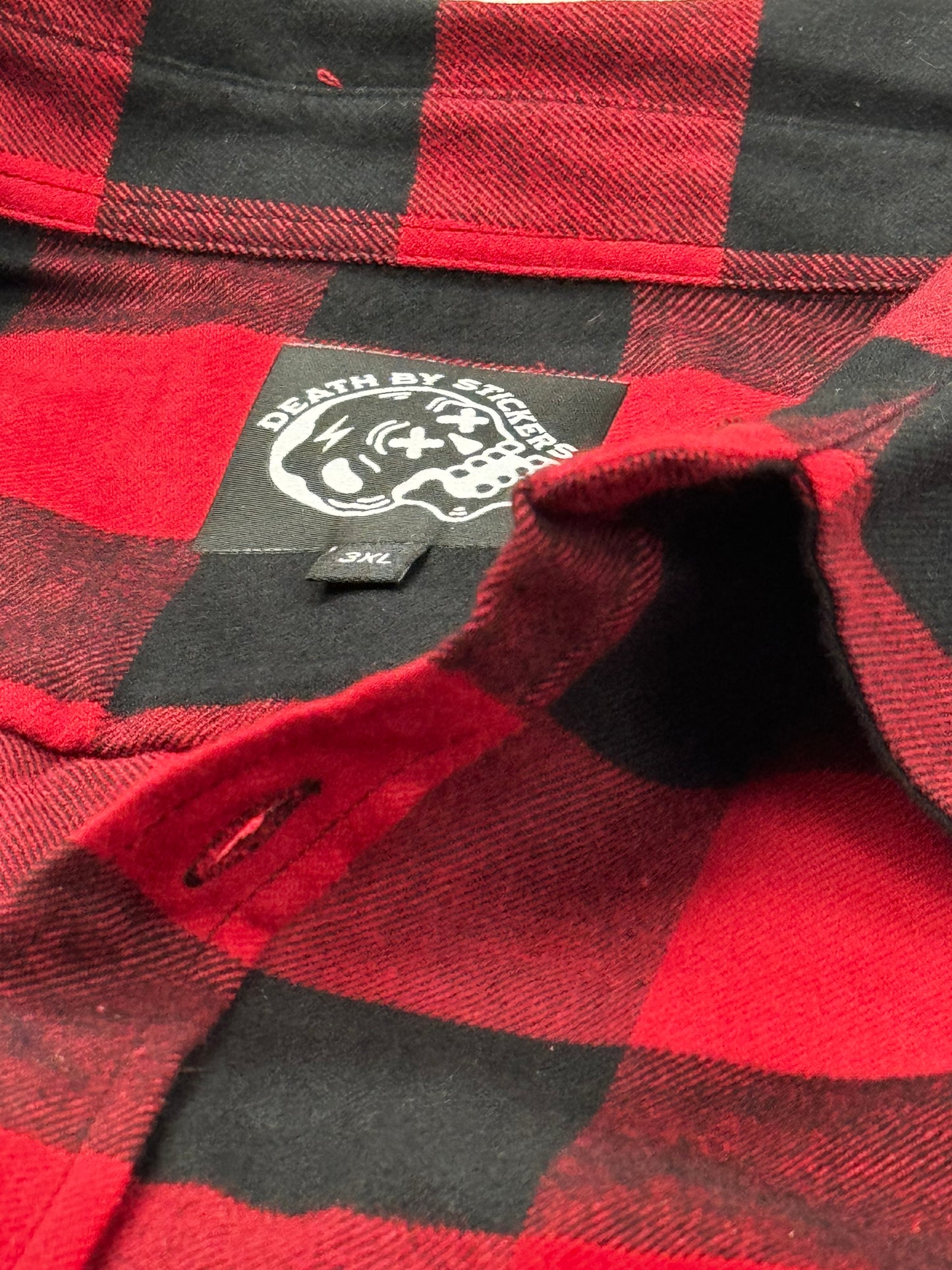 Death By Stickers Official DEATH Flannel