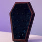 Walnut and Acrylic Coffin Shaped Body Jewelry Display