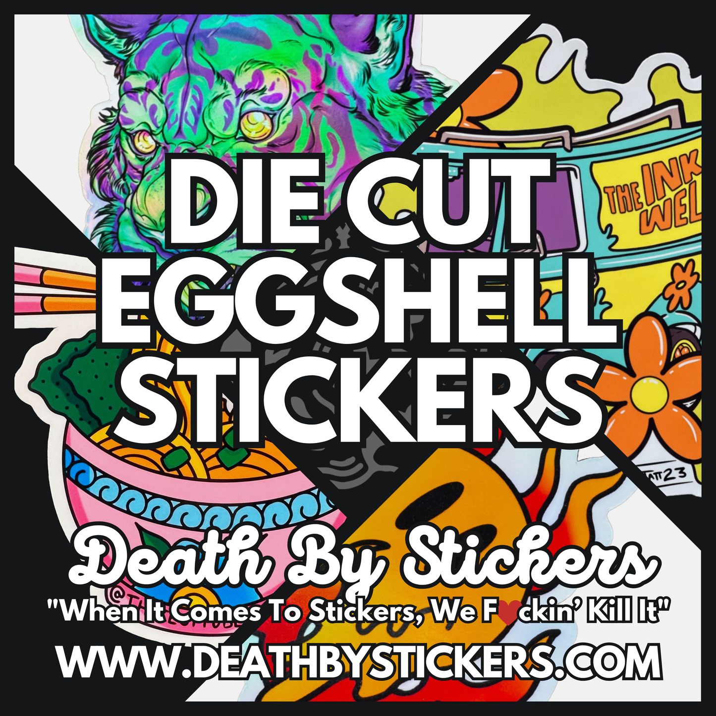 Die Cut Eggshell Stickers